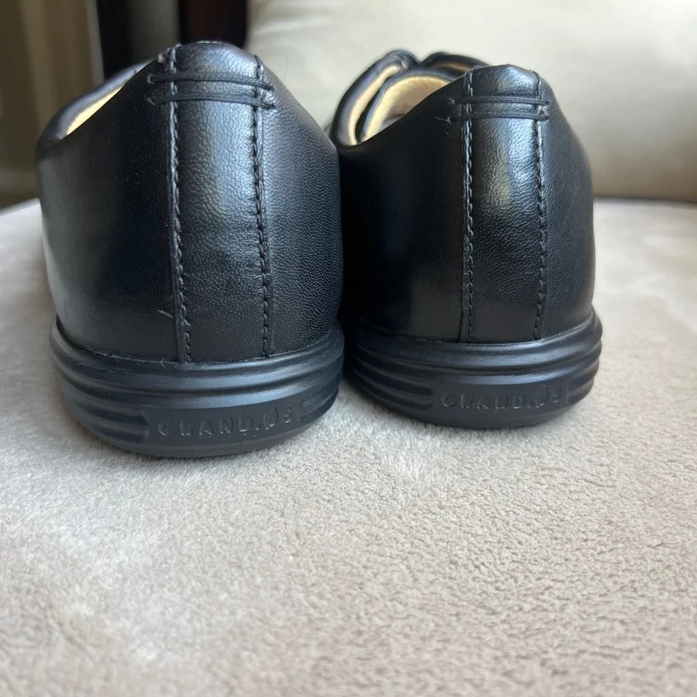 Cole Haan Grand Crosscourt II Men 10.5M Black Leather Low Top Sneakers C26655
